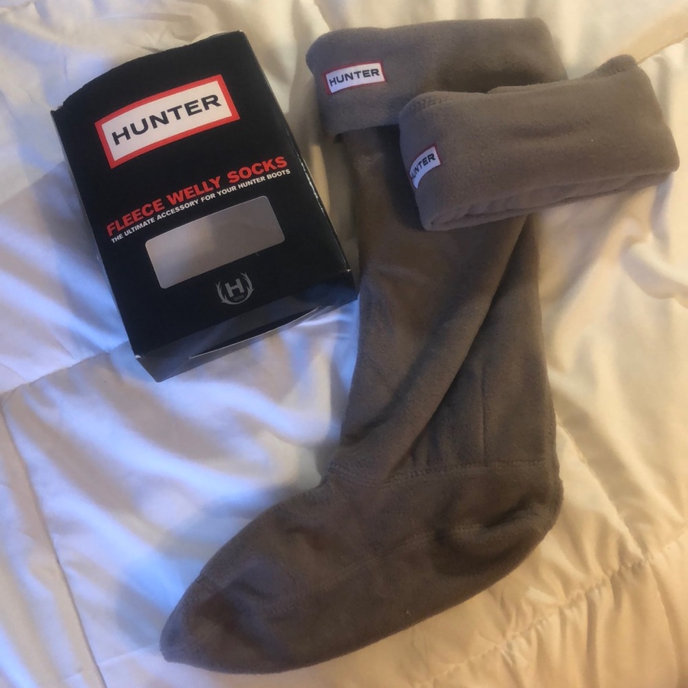 NWOT Hunter Boot Charcoal Fleece Welly Socks